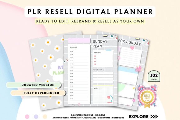 Download PLR Canva Design Digital Planner - Premium Resources