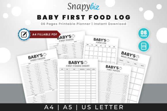 Download Fillable Baby Food Printable Planner - Premium Resources