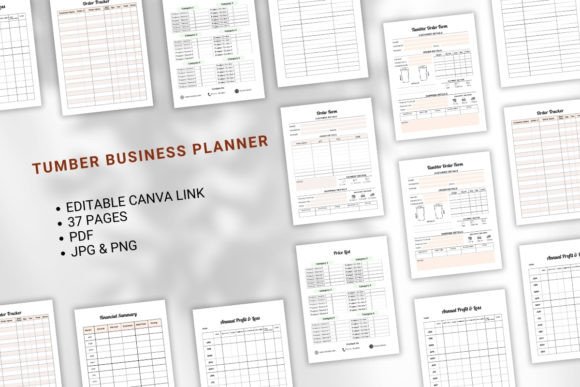 Download Tumbler Business Planner Canva KDP - Business planner canva Collection