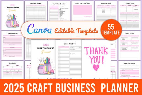 Download 2025 Craft Business Planner Canva - Business planner canva Collection