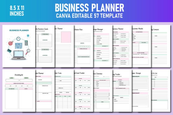 Download Business Planner Canva KDP - Business planner canva Collection