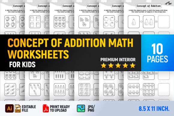 Download Concept of Addition Worksheets, Vol- 1 - Concept Collection