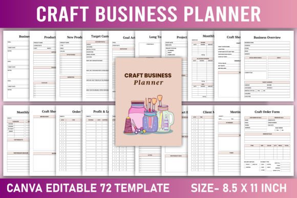 Download Editable Craft Business Planner Canva - Business planner canva Collection